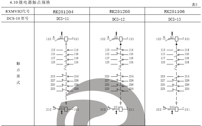 DCS-11雙位置繼電器結構，外形尺寸及安裝開孔圖。