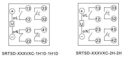 SRTSD-110VDC-1H1D-1H1D內部接線圖