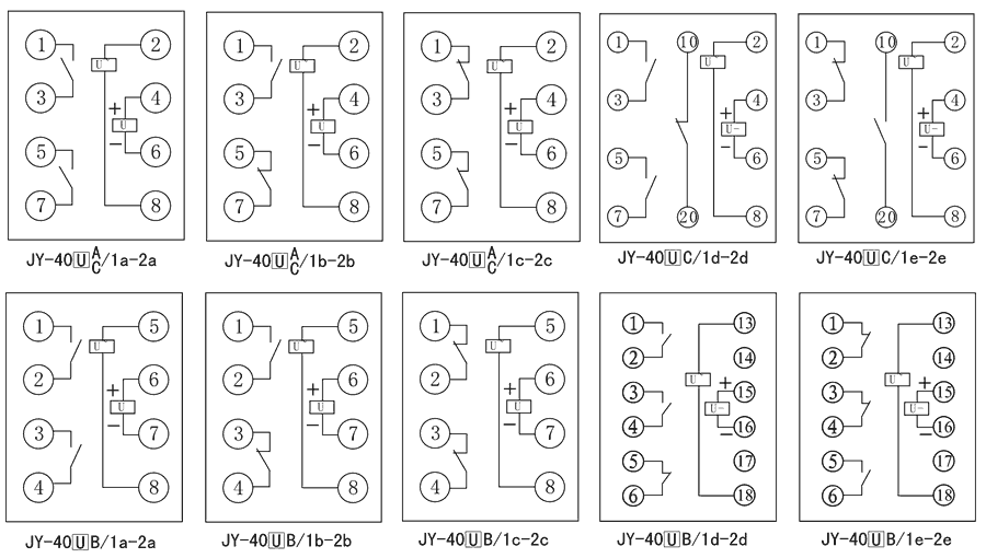 JY-40UC/1B內部接線圖