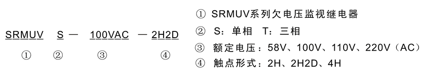 SRMUVS-58VAC-2H2D型號及其含義