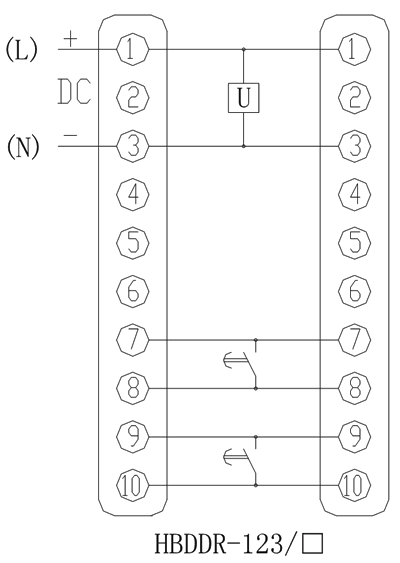 HBDDR-123/4內部接線圖